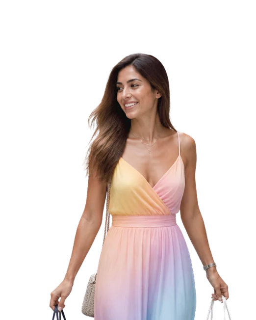girl with shopping bags
